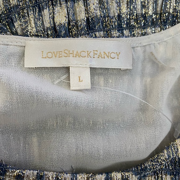 Loveshackfancy Smocked Metallic Gingham Dress - Picture 9 of 11